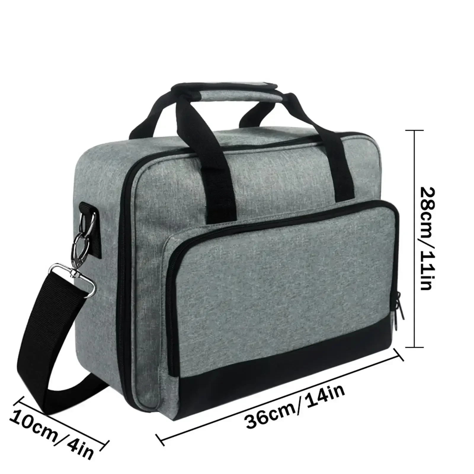 Portable Grey Projector Storage Bag Case Universal Carrying Bag Travel Storage Organizer for Projectors and Accessories