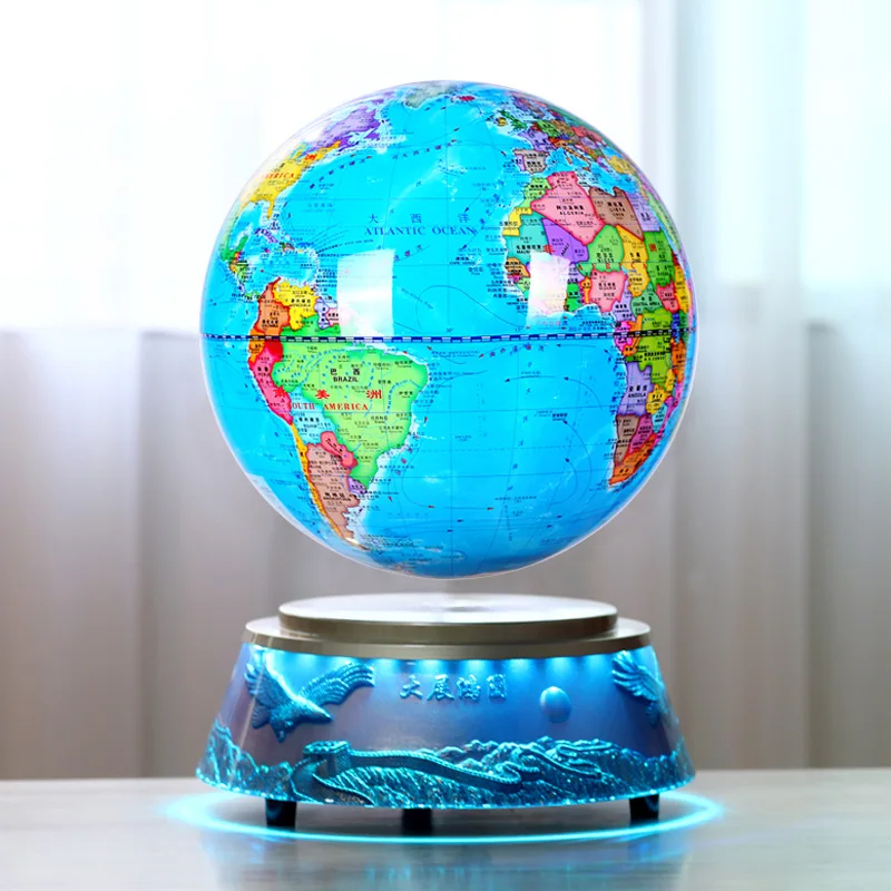 Book-shaped base 12-inch magnetic levitation LED AR globe rotation luminous creative gift office ornament