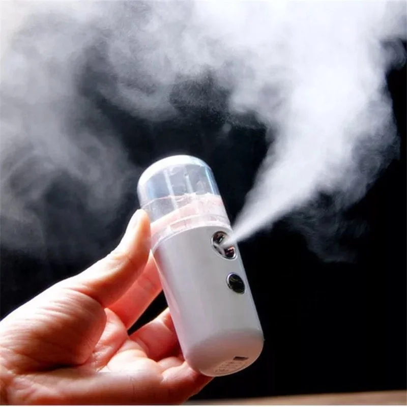 Rechargeable Handheld Face Nano Mini Mist Sprayer Facial Steamer Handy Ultrasonic Humidifier Water Alcohol Mist Device Dispenser