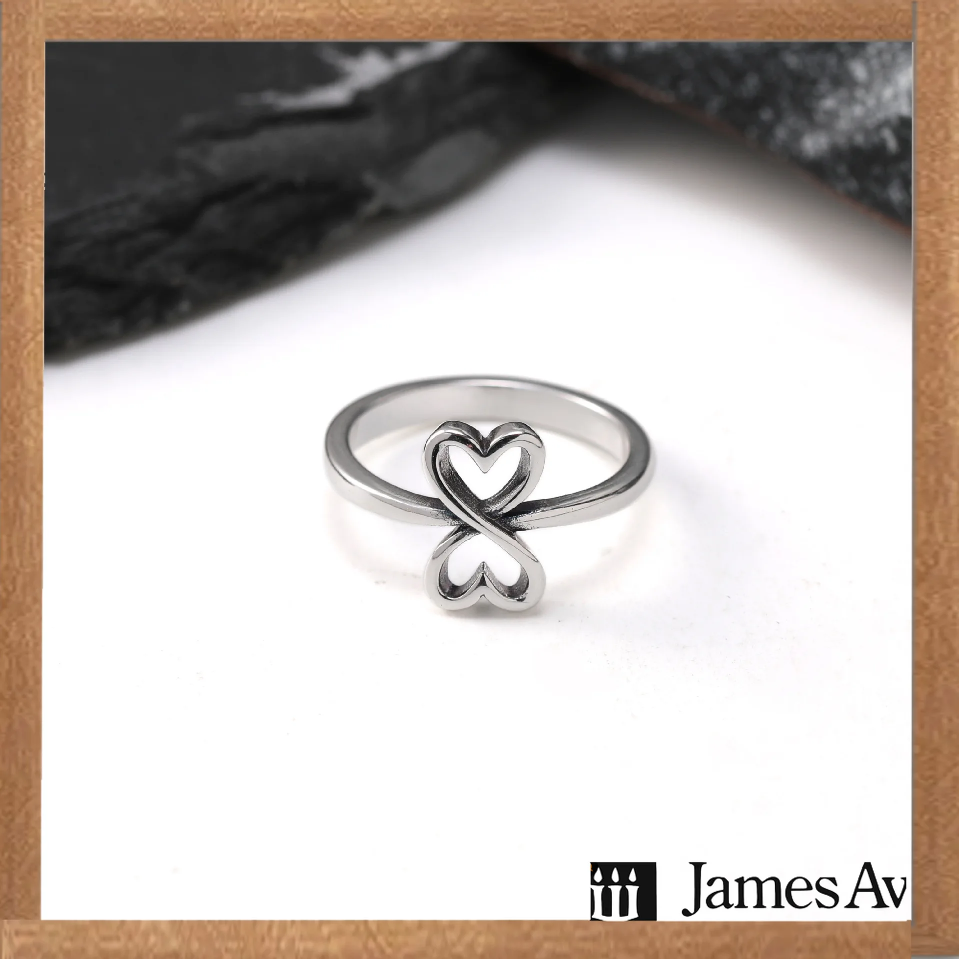 S925 Silver Infinity Heart Ring Hollow Intertwined Love‑Symbol Finger Ring Minimalist Dainty Jewelry Gift for Women