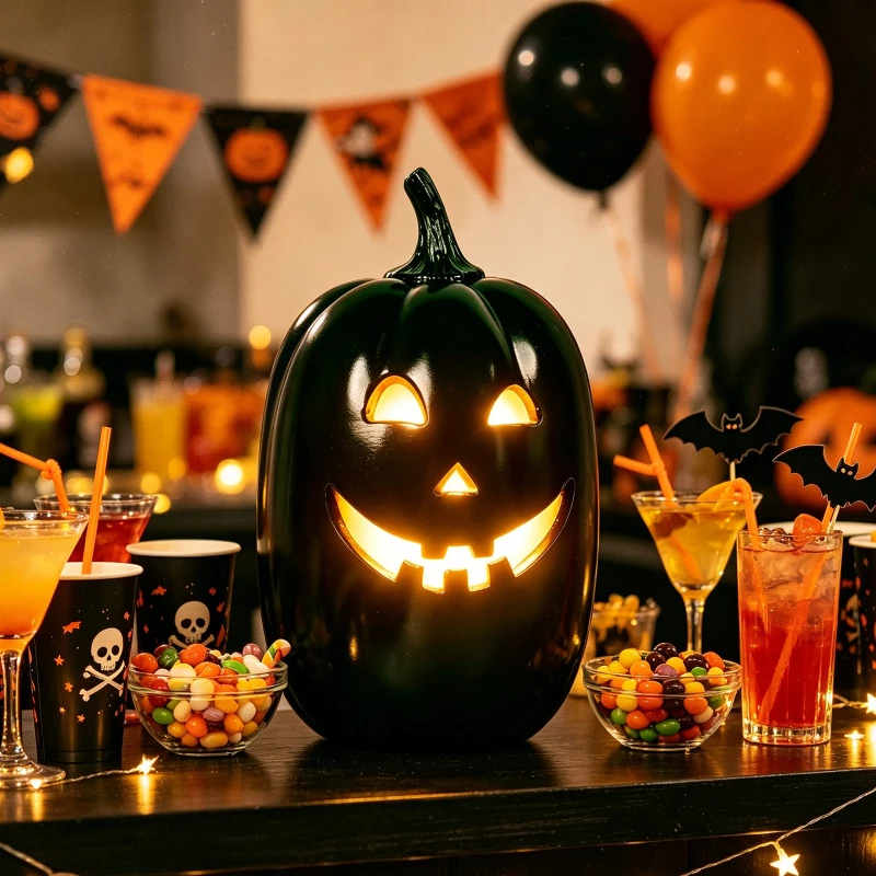 Resin pumpkin lantern Halloween atmosphere venue layout props hollow pumpkin home desktop crafts ornament