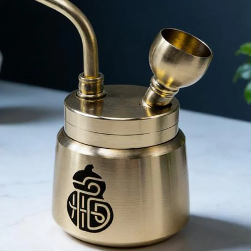 Brass Filter Smoking Pipe, Washable & Detachable Design - Universal Fit For Regular/Medium/Slim Cigarettes