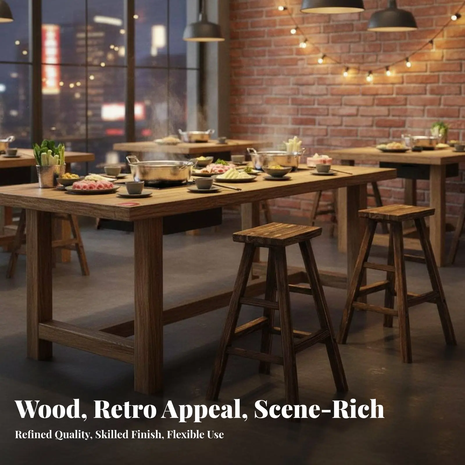 スクエアトップハイスツール-丈夫な木製構造-背もたれなしシート-強化フレームワーク-ビジネスグレード-親御さん向け-キッチン用