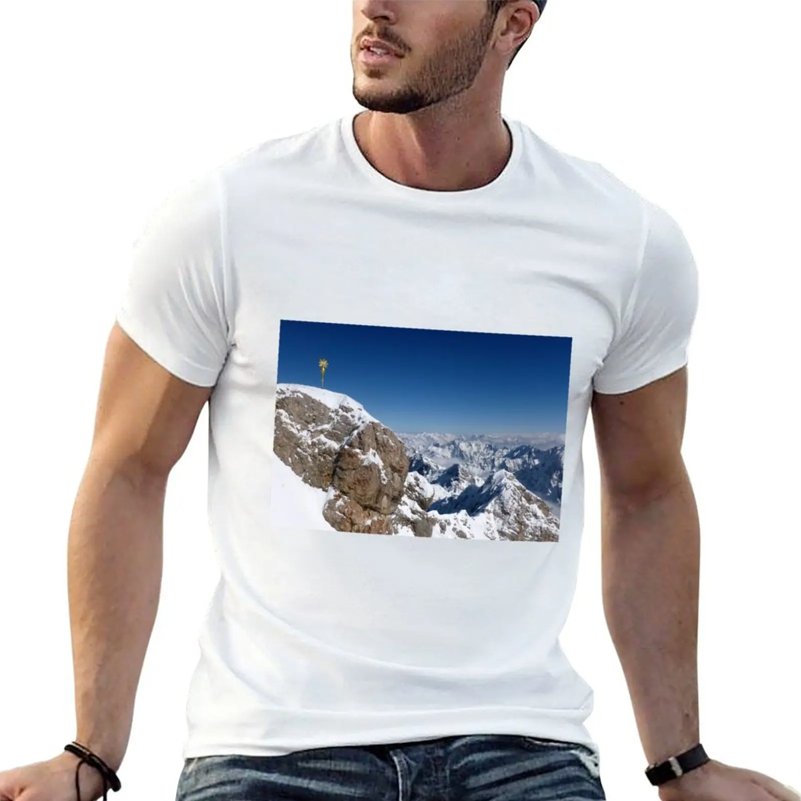 

Zugspitze ~ Top of Germany T-Shirt t shirts with prints t shirt men 100% cotton luxury brand t shirt man designer T-Shirt