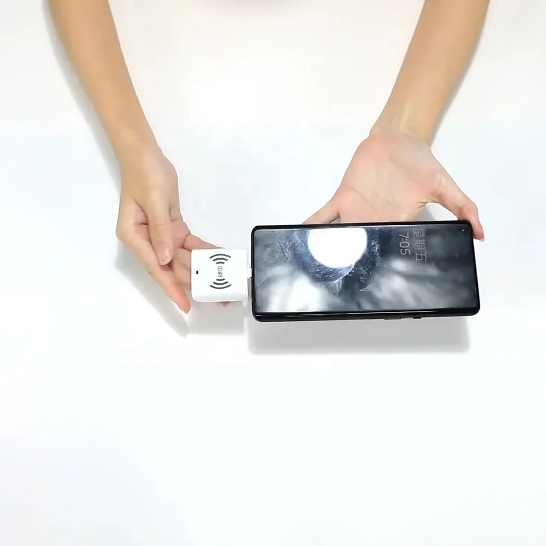 2025/Frosted Shell UHF OTG Reader 860-960Mhz Type-C Interface Rfid Reader قارئ الهاتف المحمول مع APK، SDK