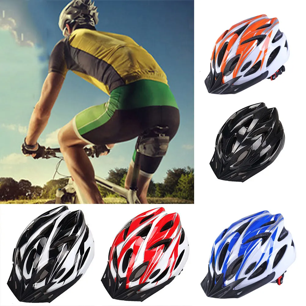 Adjustable Bicycle Cycling Helmet Ultralight EPS+PC Cover MTB Road Bike Helmet Integrally-mold Cycling Helmet Cycling Safely Cap