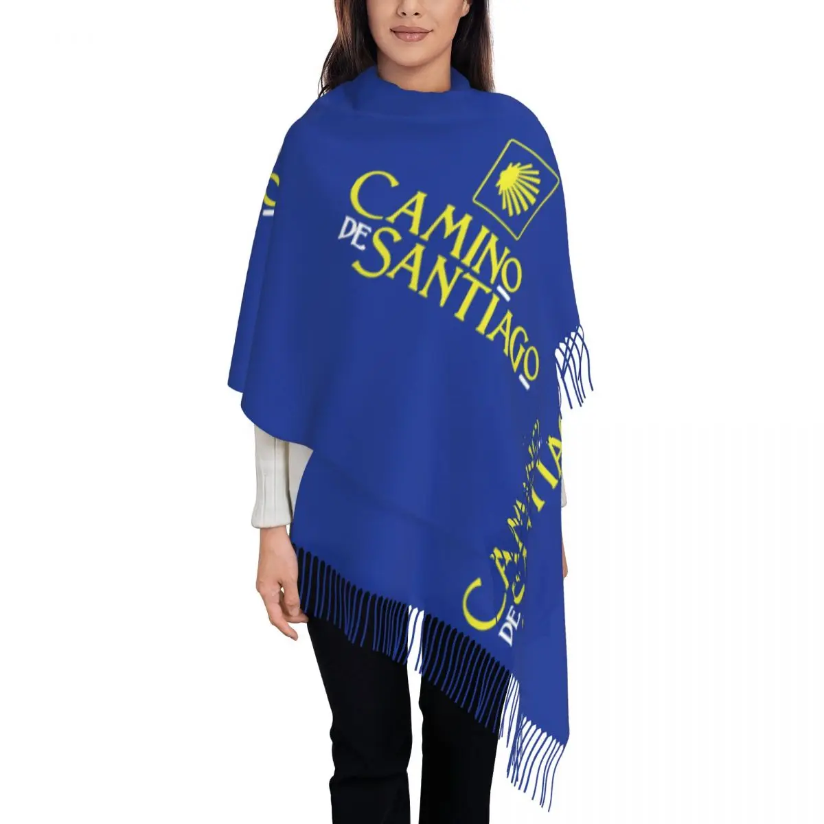 Custom San Diego Signal Road Tassel Scarf Women Soft Shawl Wrap Female Winter Fall Scarves