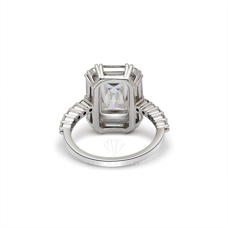 الباستون مخصص الفضة مويسانيتي الدائري D VVS1 3ct 7x9 مللي متر متقاطع قطع مويسانيتي الماس المشاركة النساء الدائري