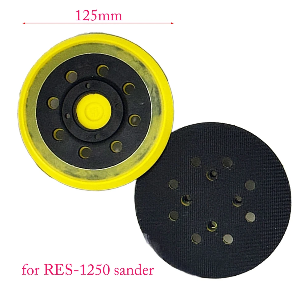 Yellow Black 5 Inch Polishing Disc 8 Holes For RES-1250 Sander Foam Sanding Pad Grinding Buffer Plate Power Tool Accessories