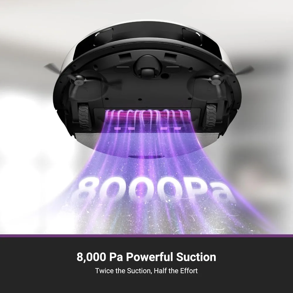 

E20 Plus Robot Vacuum and Mop Combo, Robot Vacuum Cleaner with Bagless Self Emptying Station, 45-Day Capacity 8000Pa