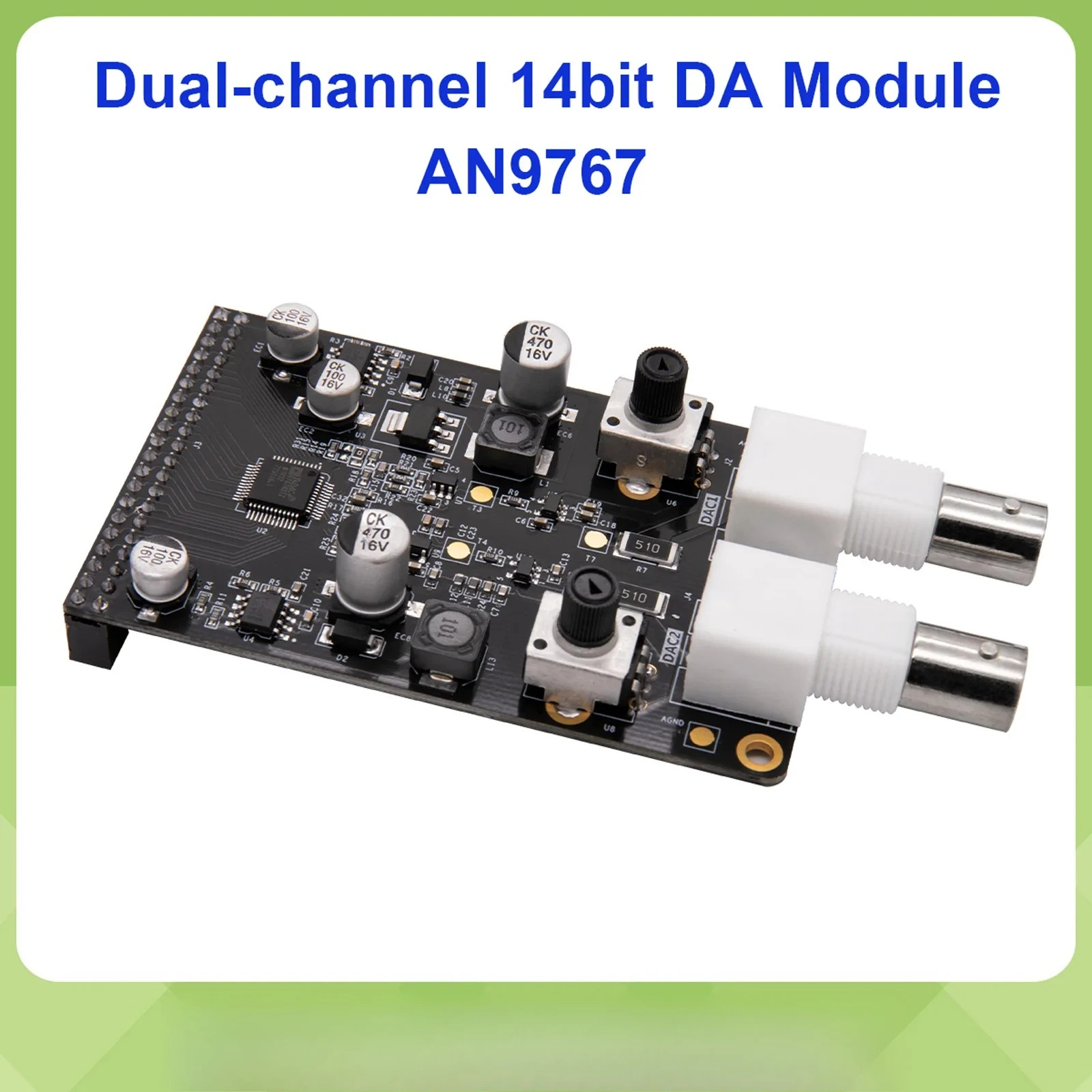 AN9767 Dual Channel Digital-to-Analog Converter Module 14 Bits Resolution for FPGA Development Board
