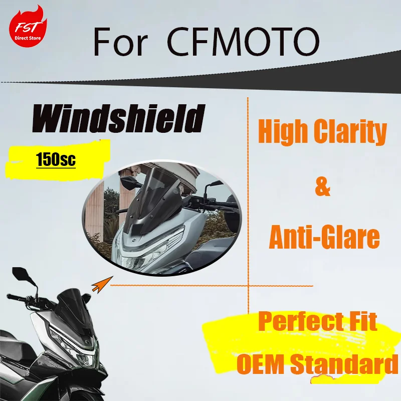 Aerodynamic Sport Wind Deflector for CFMOTO 150SC Scooter Stylish Competitive Windshield Enhances Riding Experience