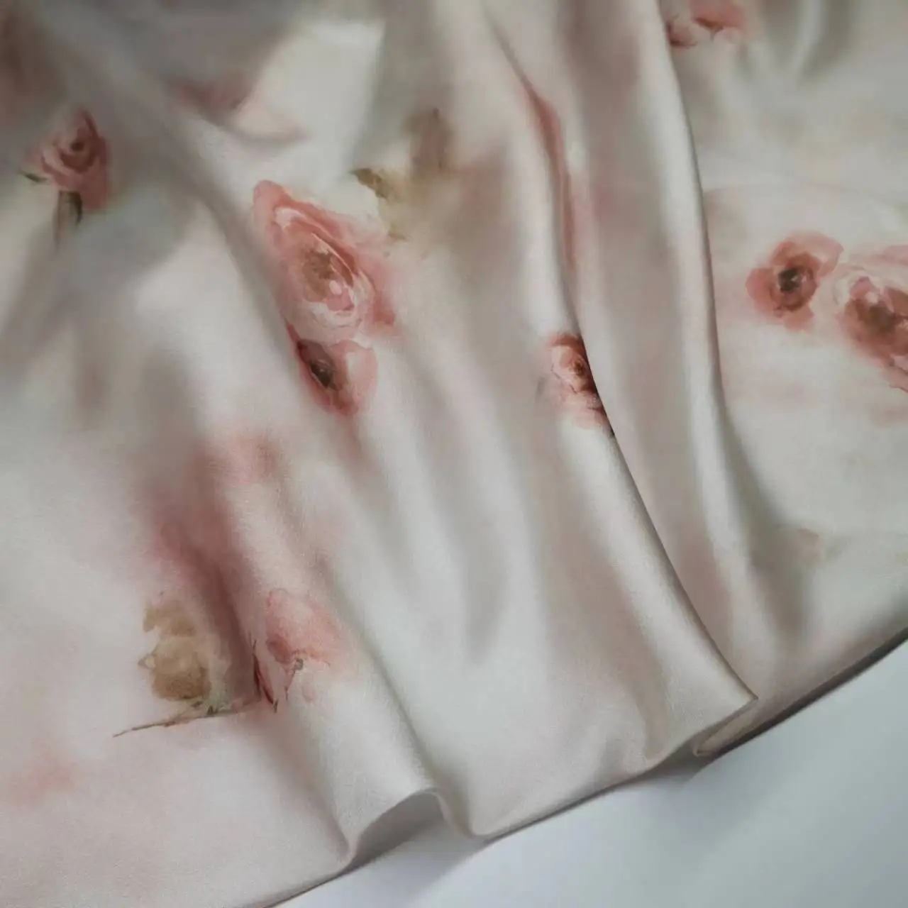 Soft Satin Organza Fabric Floral Style DIY Sewing Shirt Wedding Dress Skirt Thin Material Tissue