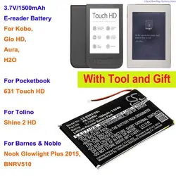 カメロン-バーンズとノーブル用のミニバッテリー,bnrv510,nook glowlight plus 2015,kobo glo hd,aura,h2o,pocketbook 631 touch hd,2015