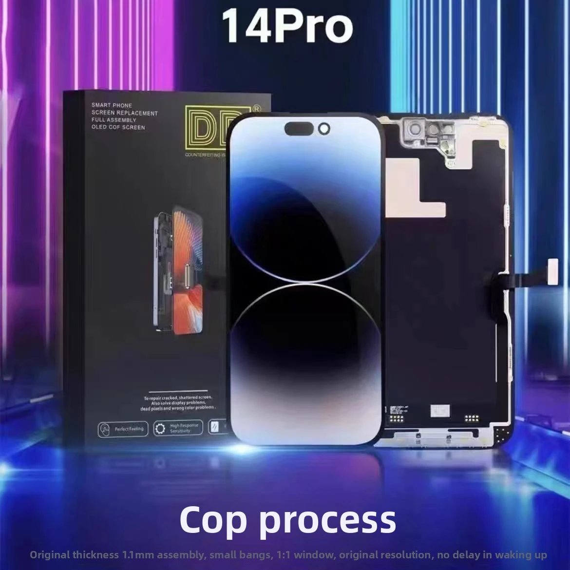 DD Brand Soft OLED For iphone 14Pro 15Pro 16 16Pro Max Display True Tone With 3D Touch Screen For iPhone Replacement With Tools