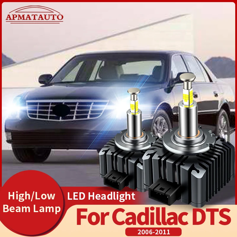 2Pcs Canbus Xenon HID Car Bulbs Headlamp 6000K Auto Lamp 12V Car Headlight For Cadillac DTS 2006 2007 2008 2009-2011 Plug&Play