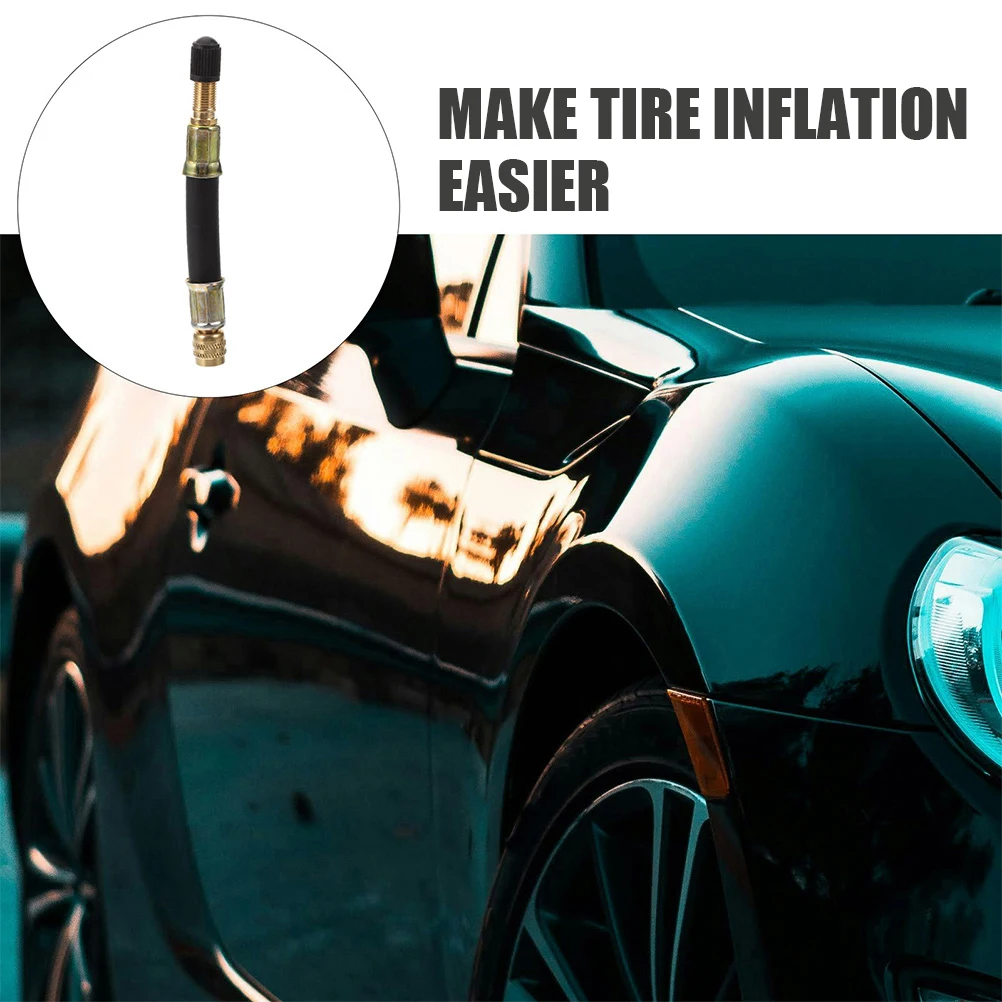 

Dual Wheel Inner Tube Extension Hose Tire Valve Extensions Presta Adapter Quick Air Release Long-lasting Durable Compatible