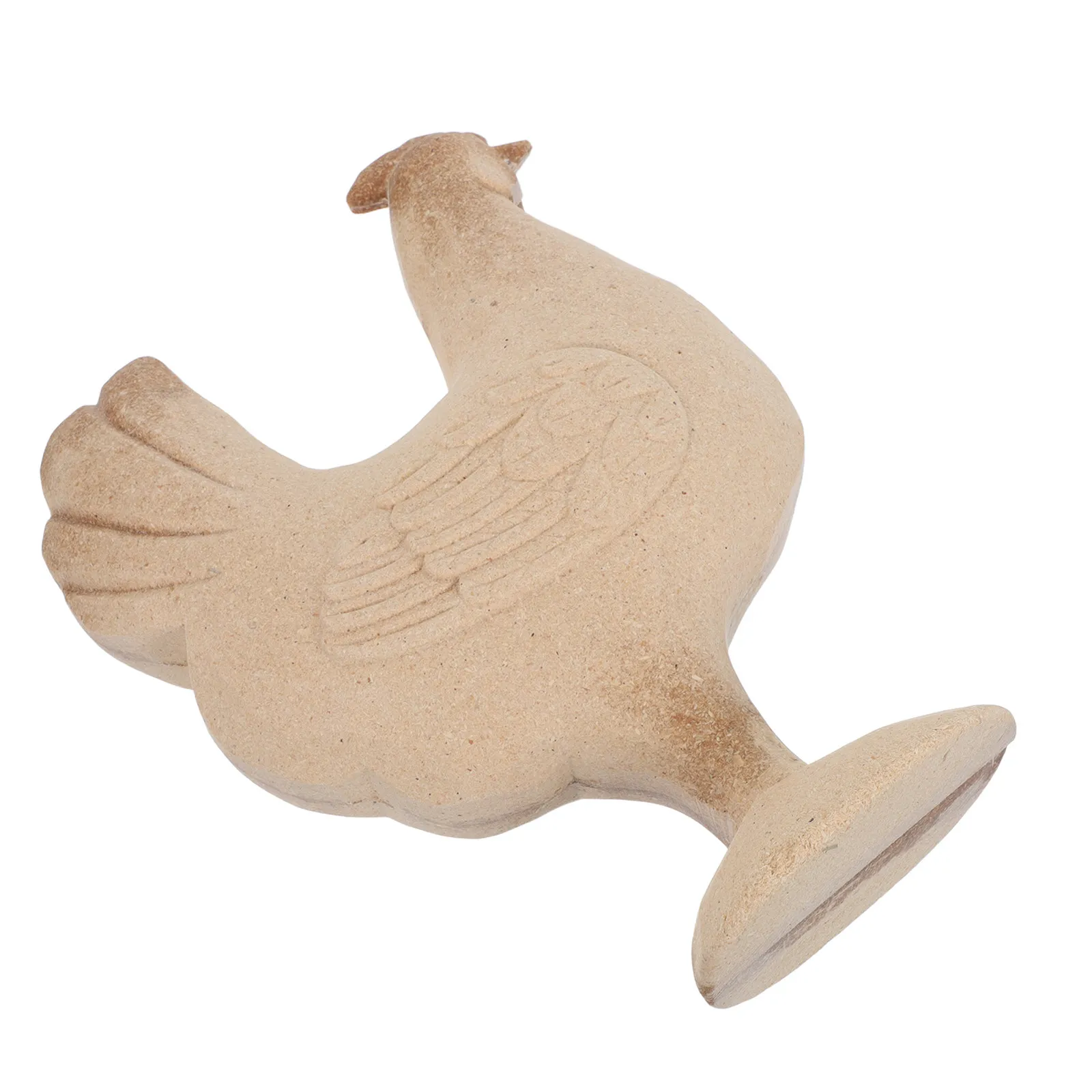 Unpainted Wooden Hen Sculpture Realistic Hand Carved Chicken Statue Rustic Easter Wooden Hen for Home Kitchen Decor DIY Painting