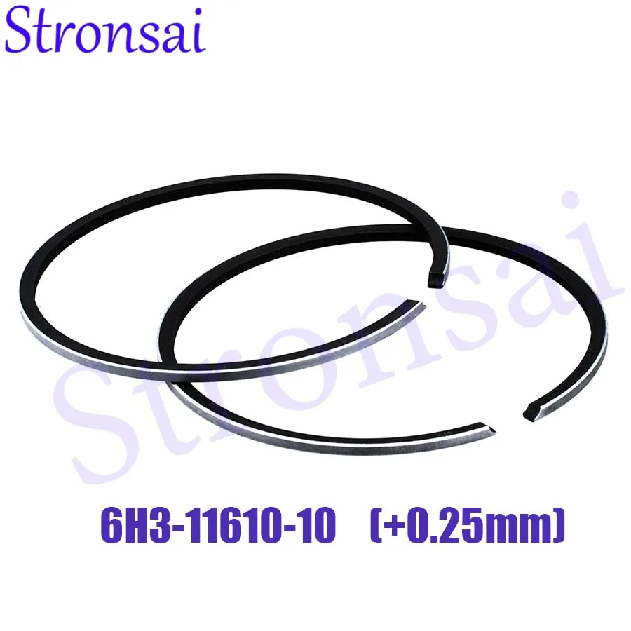 6H3-11610-10 Piston Ring Set (0.25Mm O/s) 72.25MM for Yamaha Outboard Motor 60HP 70HP Sierra Marine 18-3963 6H3-11610-10-00