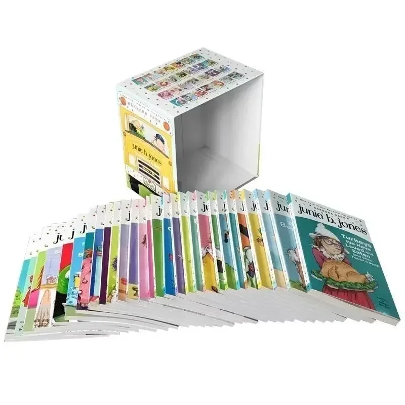 28 libros/juego Junie B. Jones libros de lectura completos en inglés libros de novelas universitarias de la vida escolar infierno