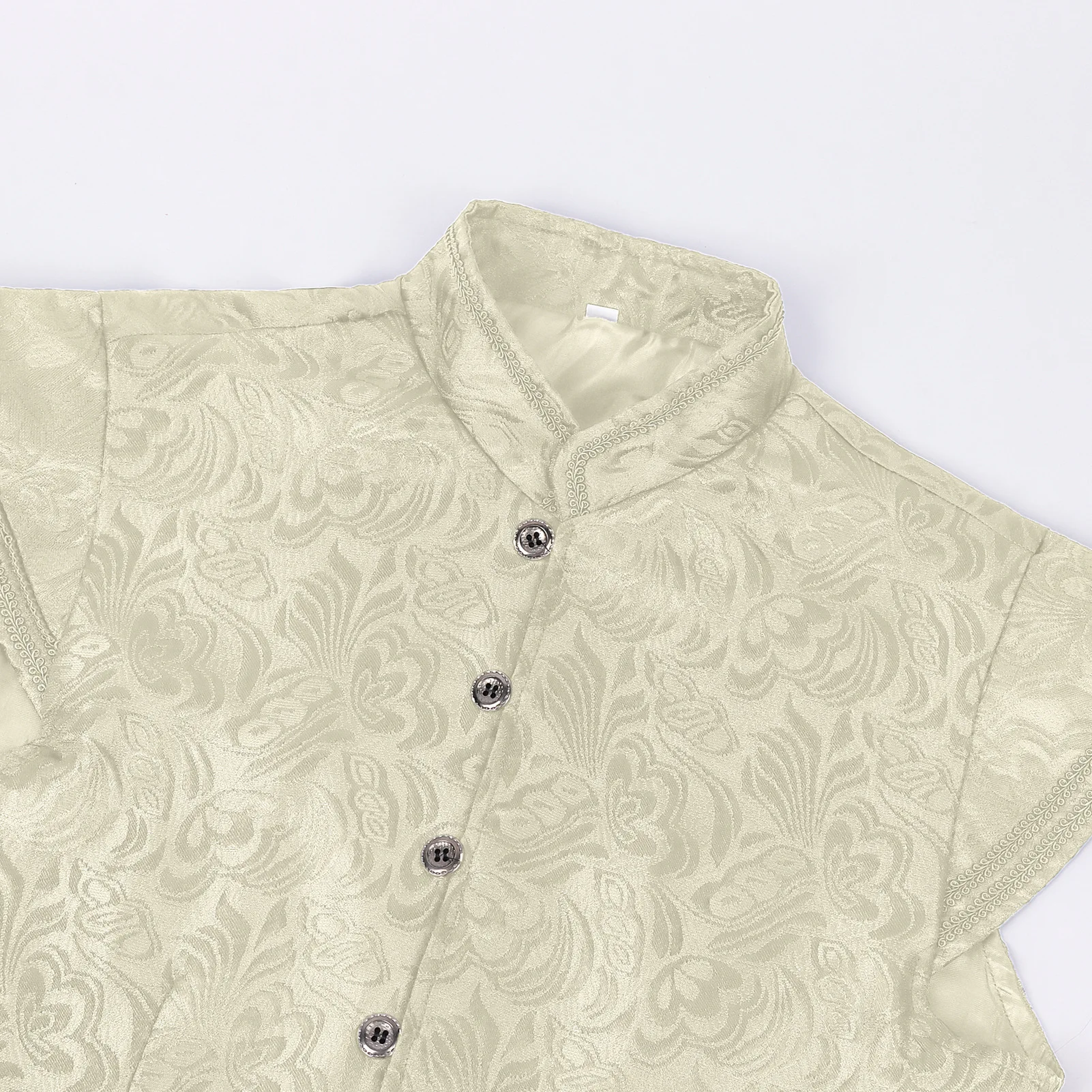 Rompi Setelan Victoria Antik Pria Rompi Paisley Jacquard Ramping Tanpa Lengan Rompi Steampunk Cosplay Rompi Abad Pertengahan