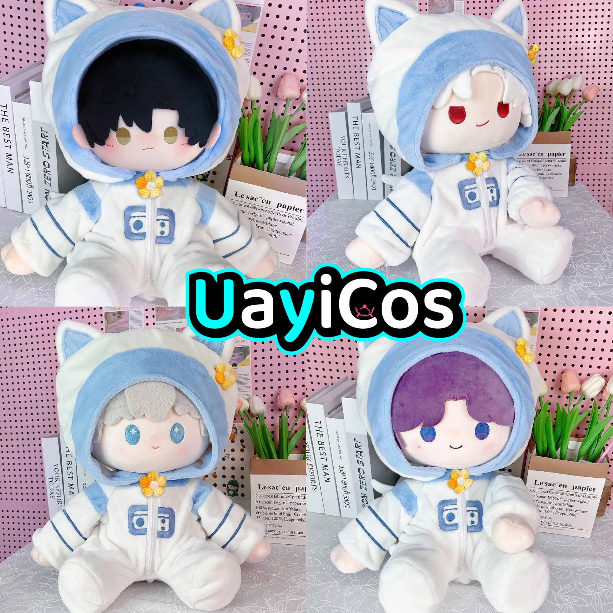 40cm Doll Clothes Love and Deepspace Rafayel Zayne Xavier Space Dreamer Cat Suit Plush Doll Accessories Anime Toy Kids Gifts