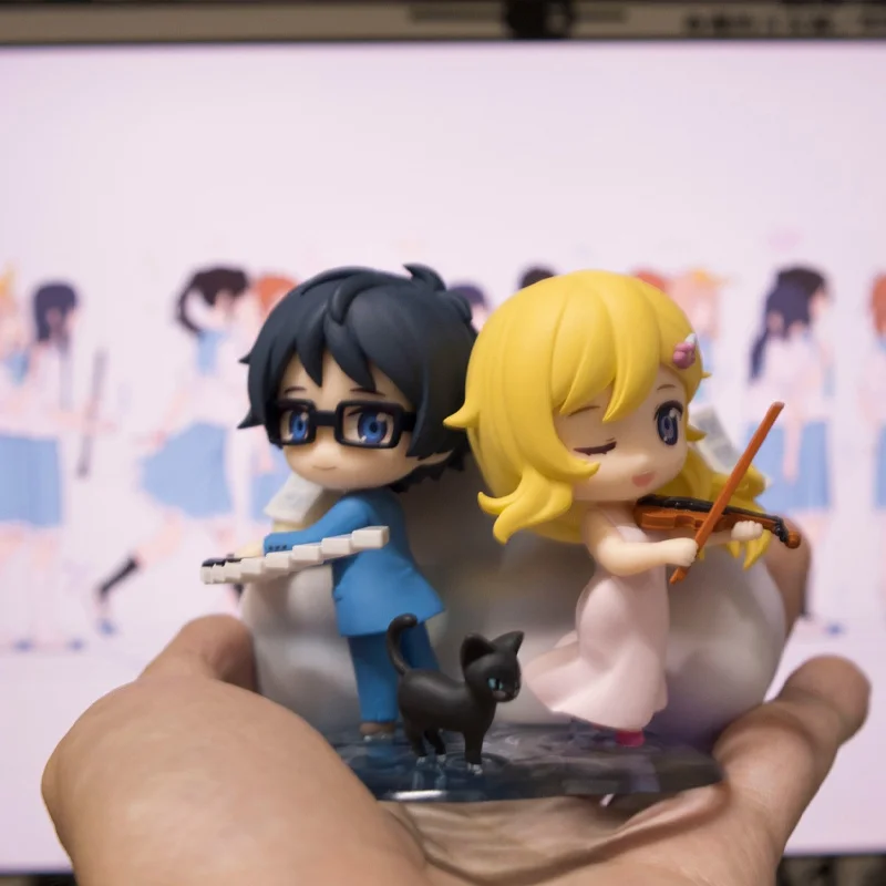 四月は君の嘘　宮園かをり　有馬公生　フィギュアセット 在庫あり本物の「四月は君の嘘」Qset 有馬公生宮園かをり Q バージョン