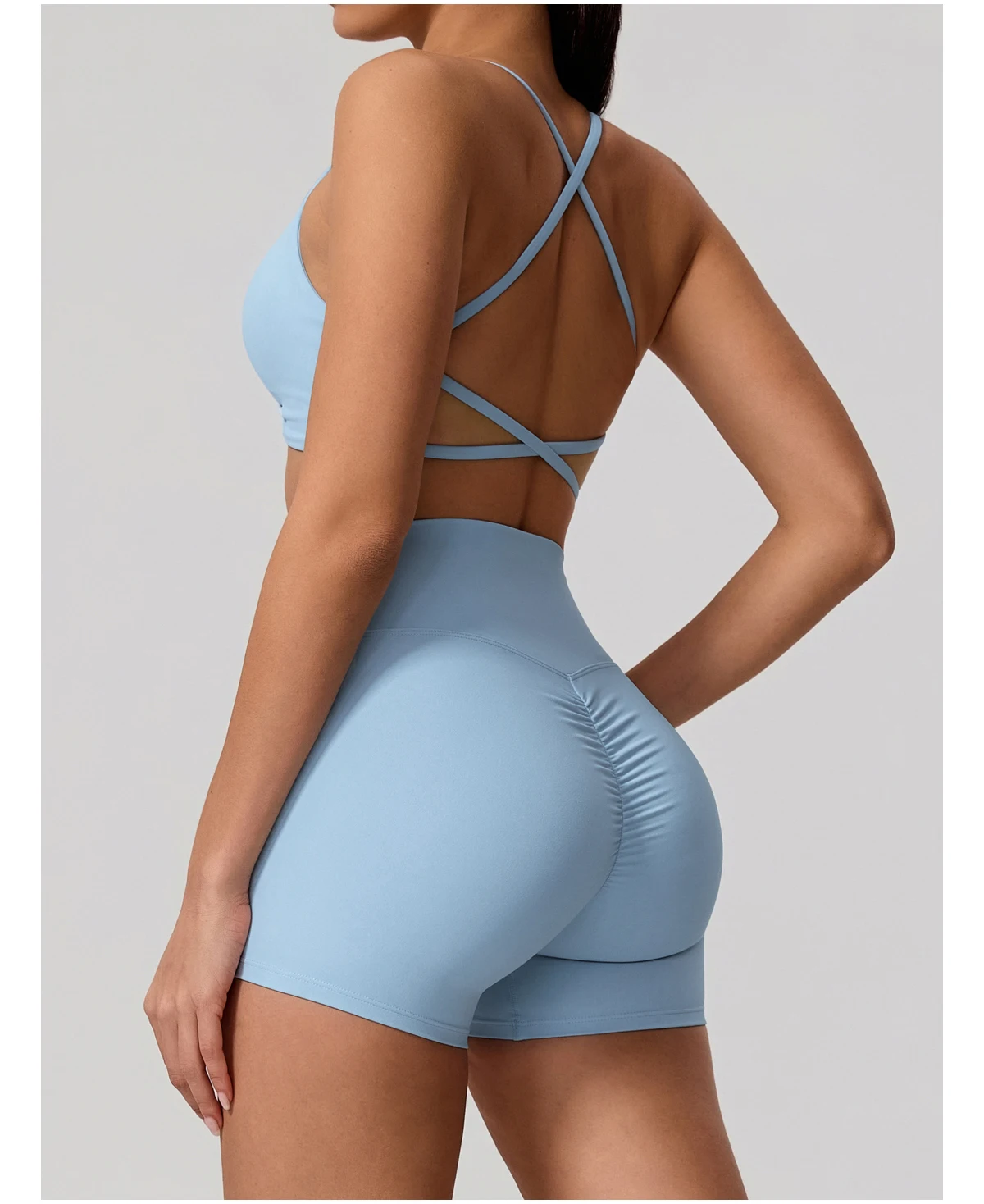 Hearuisavy Sommer Sexy Gym-Top für Damen, Lauf-BH mit Rückenkreuzung, Yoga-BH, Sport-BH, atmungsaktive Push-Up-Unterwäsche, Fitness-Workout-Top – Detail 18