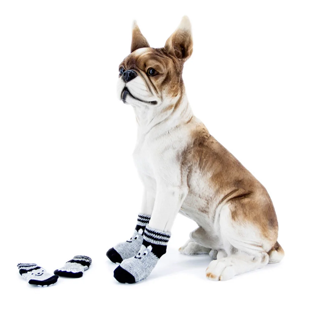 

3Pairs Non-Slip Dog Socks Indoor Paw Protectors Small Puppy Soft Cotton Socks for Dogs Pet Shoes Pet Paw Protectors