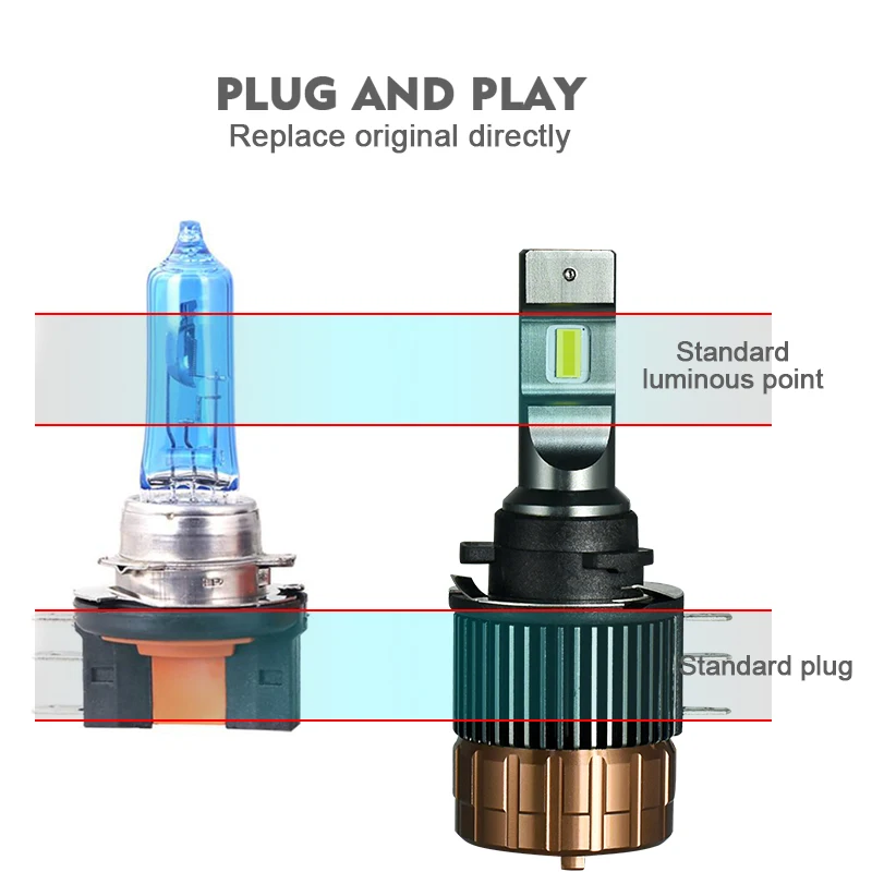 Outlet led Bombillos Bambis h15 Cambus Amarok 70W 100W 15000Lm 5000K Canbus Car Lights H15 Led Headlight Bulbs