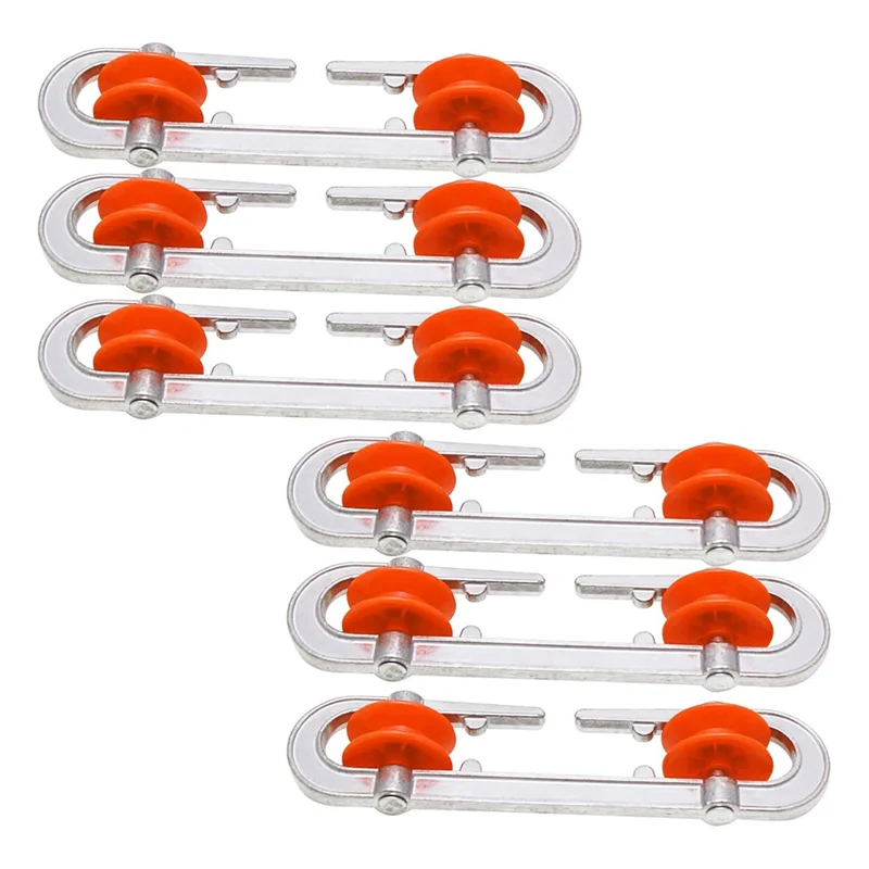 6 Pcs Clothesline Spreader, Aluminium Heavy Duty Outdoor Clothes Line Separator Pulley For Heavy Loads And Clothesline-ABQU