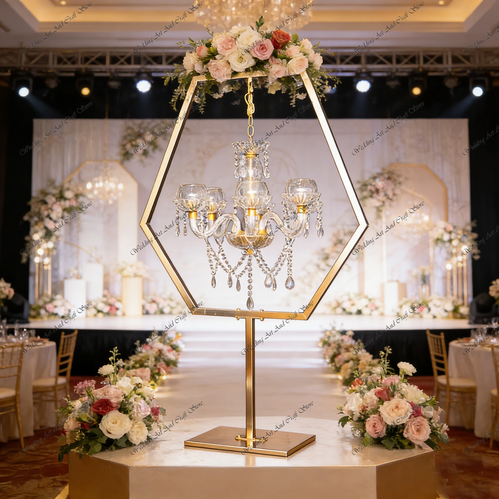 

4pcs f30 120cm Tall Acrylic Wedding Candelabra Table Centerpiece Table Pendant Luxury Chandelier Stand for Wedding Hotel ivy852