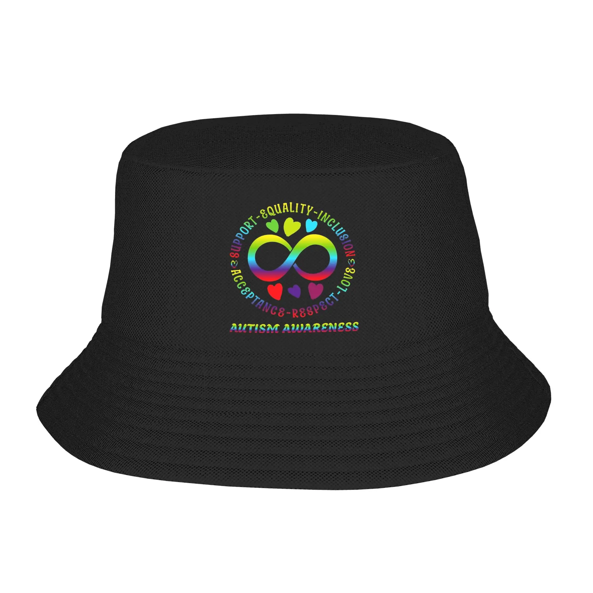 Casquettes Bob unisexe pour la sensibilisation à l'autisme : Respect, Amour, Soutien – Idéales pour les vacances