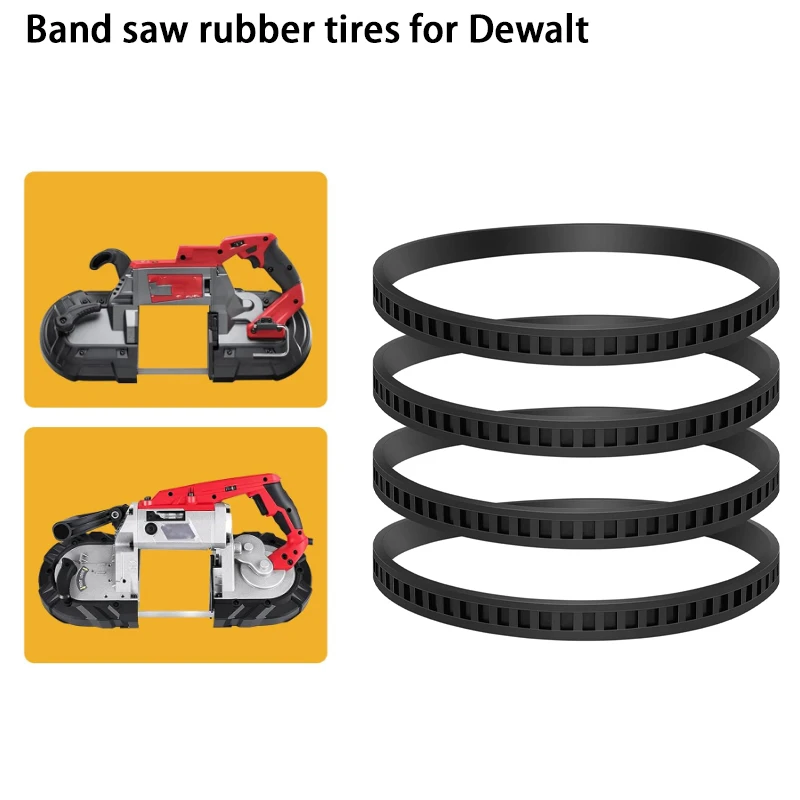 

650721-00 Bandsaw Tires Belt For Dewalt BandSaw Rubber Tires Belt 514002079 A02807 DCS374 DWM120 Power Tool Rubber Black