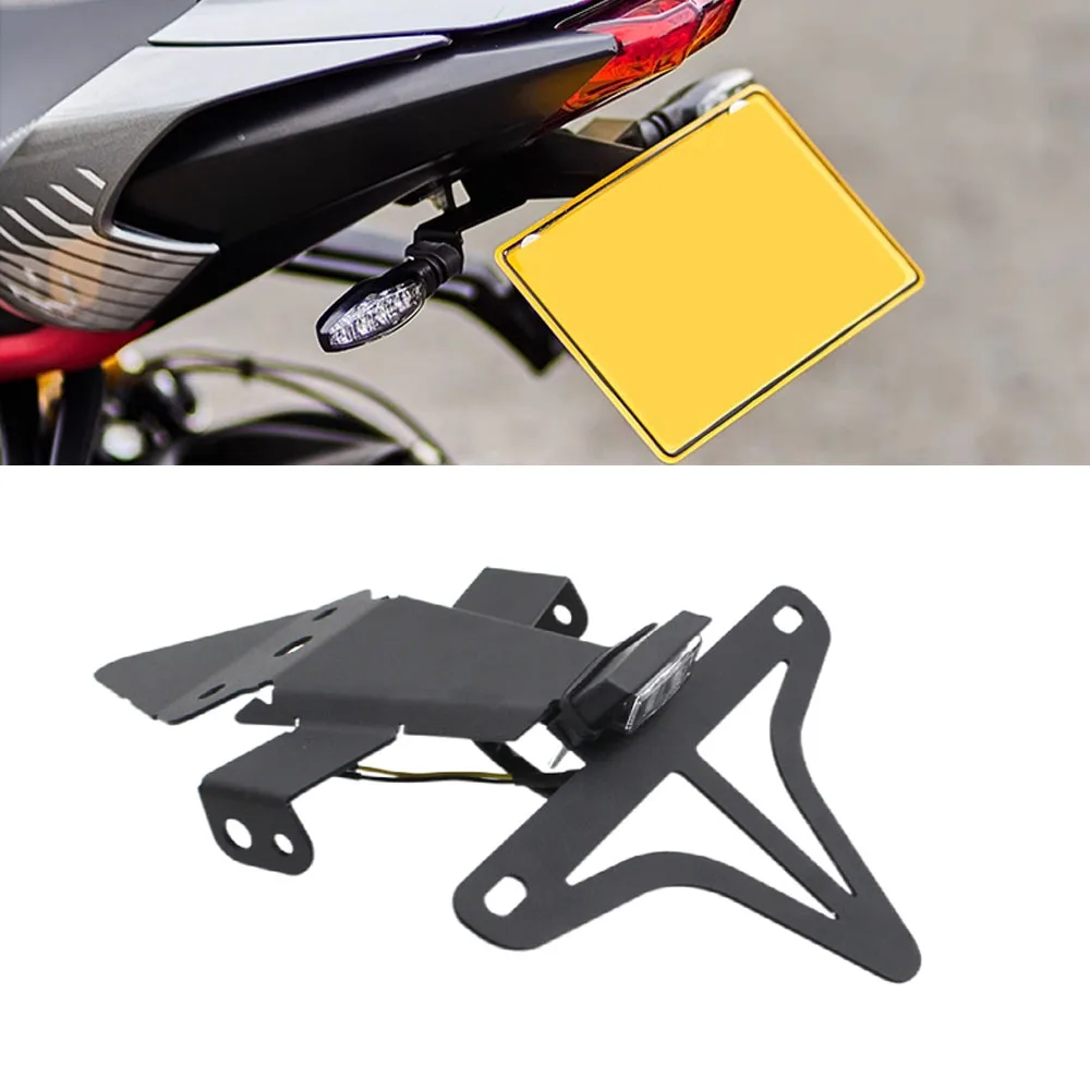 

Motorcylce License Plate Holder Bracket Tail Tidy Fender Eliminator LED Light Fit For Street Triple 765 RS 765RS Parts