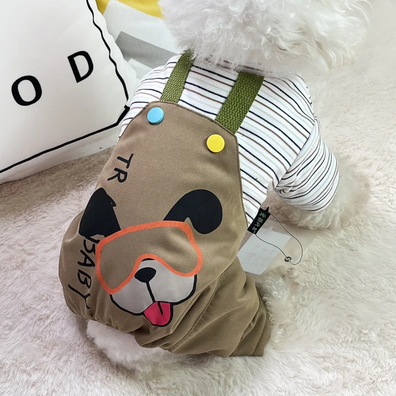 

Aimeng Autumn Four-Legged Clothes Pets Dogs Bichon Schnauzer Teddy Pomeranian Small Dogs Cats Winter Warm Clothes