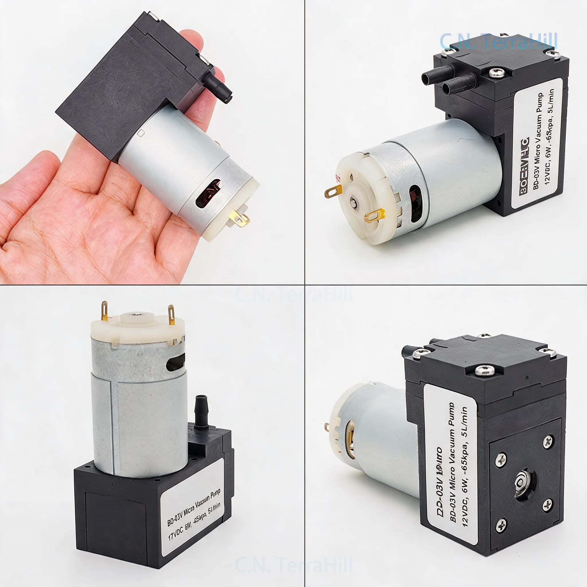 DC 6L Mini Vacuum Pump 75kpa High Negative Pressure Low Noise Self-Priming Long Life Air Pump
