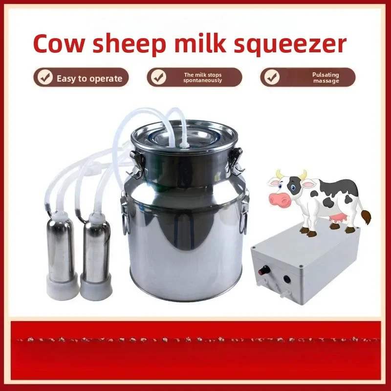 Milking machine for cattle and sheep, pulsating electric milker