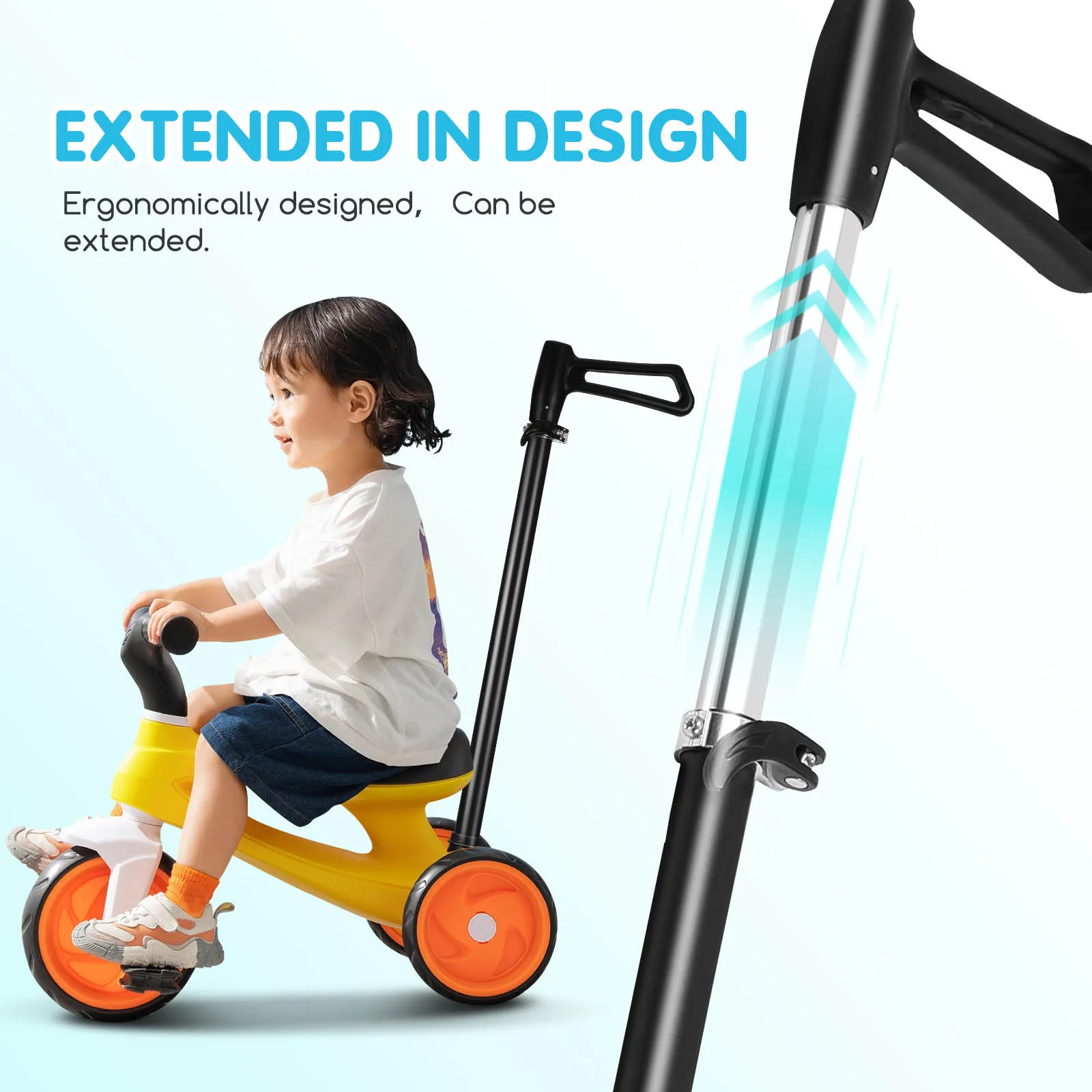 Manija de empuje para cochecito de bebé, varilla de repuesto, mango ergonómico de liberación rápida para niños pequeños, accesorios para cochecito de coche