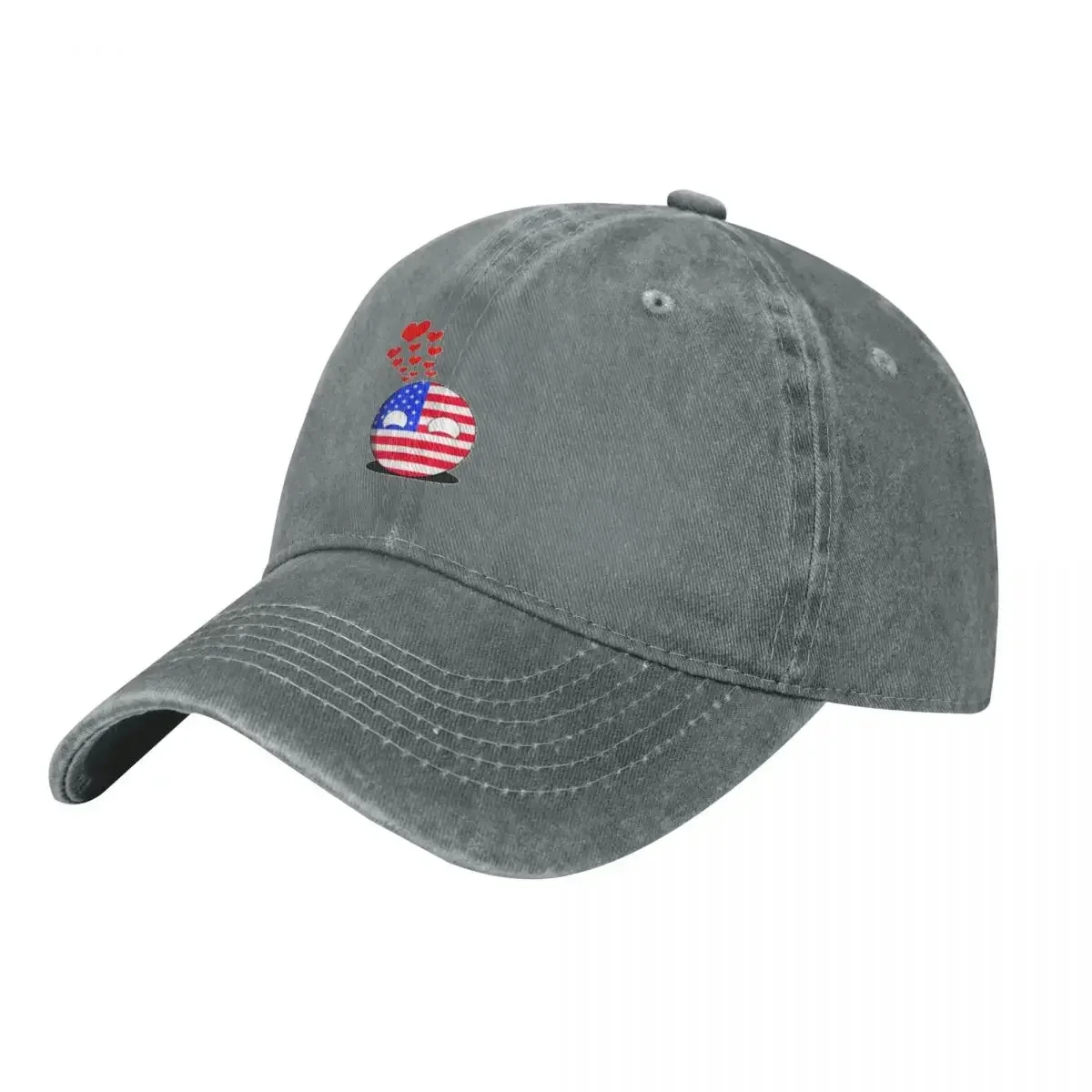 

Countryballs american love heart Baseball Cap Trucker Hat golf hat genuine Military Cap Man Woman Hats Men's
