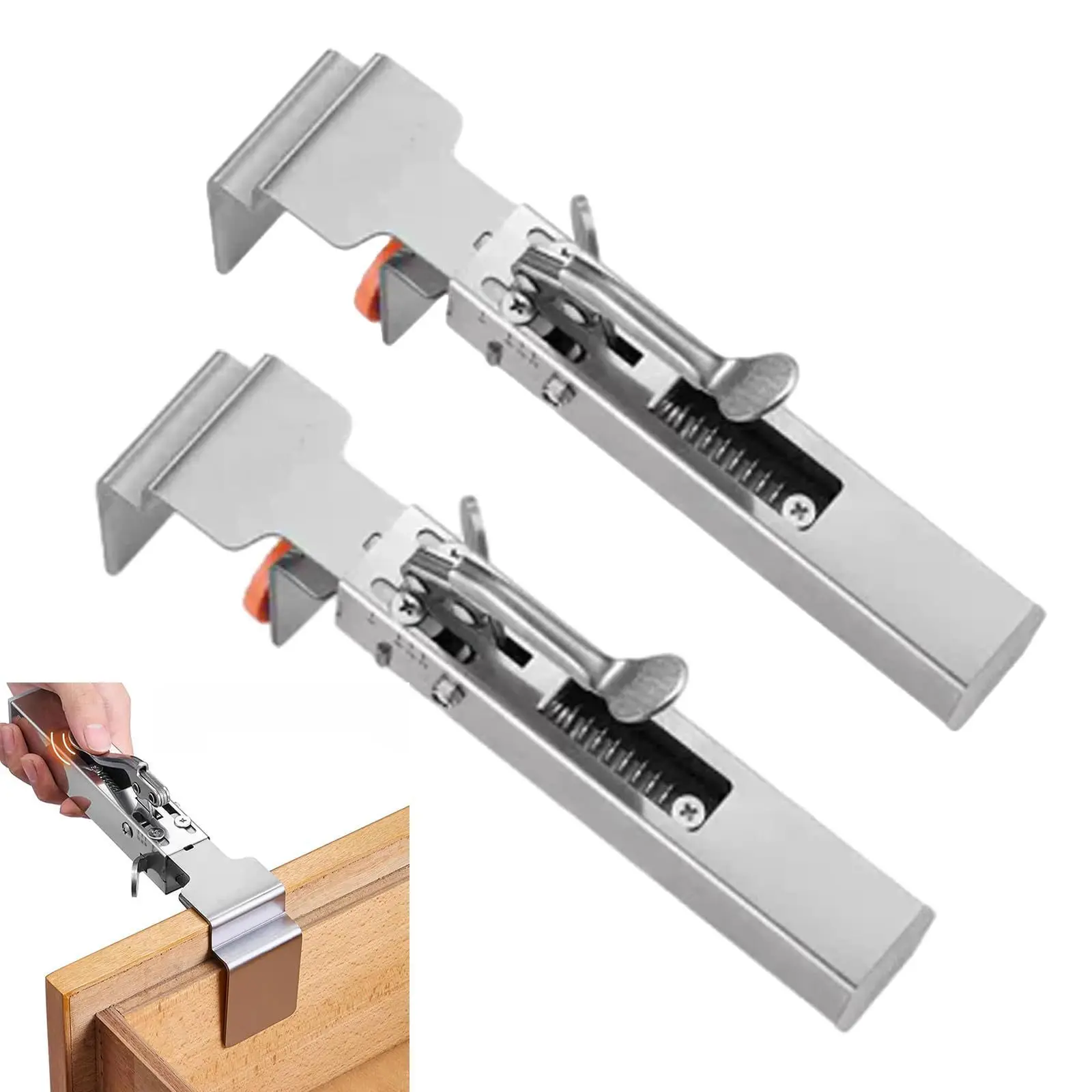

Fast Press Drawer Clamp, Panel Adjustable Telescopic Woodworking Special Installation Panel Auxiliary Fixed Clamp Holder