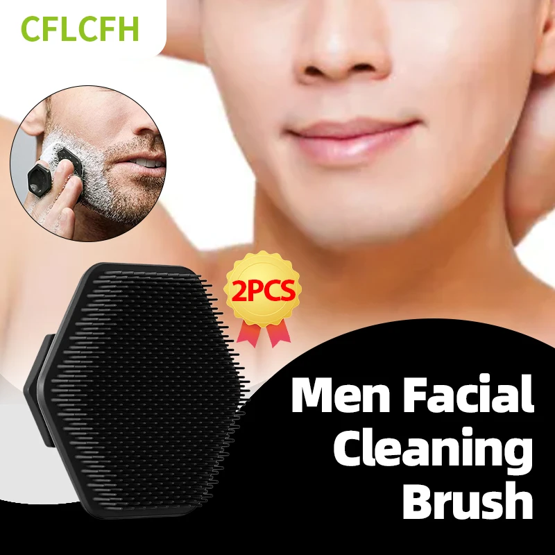 

Facial Cleaning Brush Exfoliating Cleanser Men Miniature Face Deep Clean Shave Massage Silicone Brush Body Cleansing Scrubber