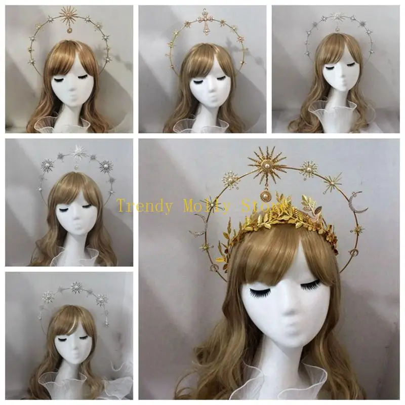 

N5KB Baroque Crown Crown Headpiece Crown Headband DIY