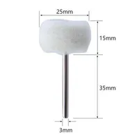 10Pcs Mini grinding sanding head abrasive disc felt 3mm Shank buffing wheels metal Polish Brush Drill Rotary Tool Accessories 2