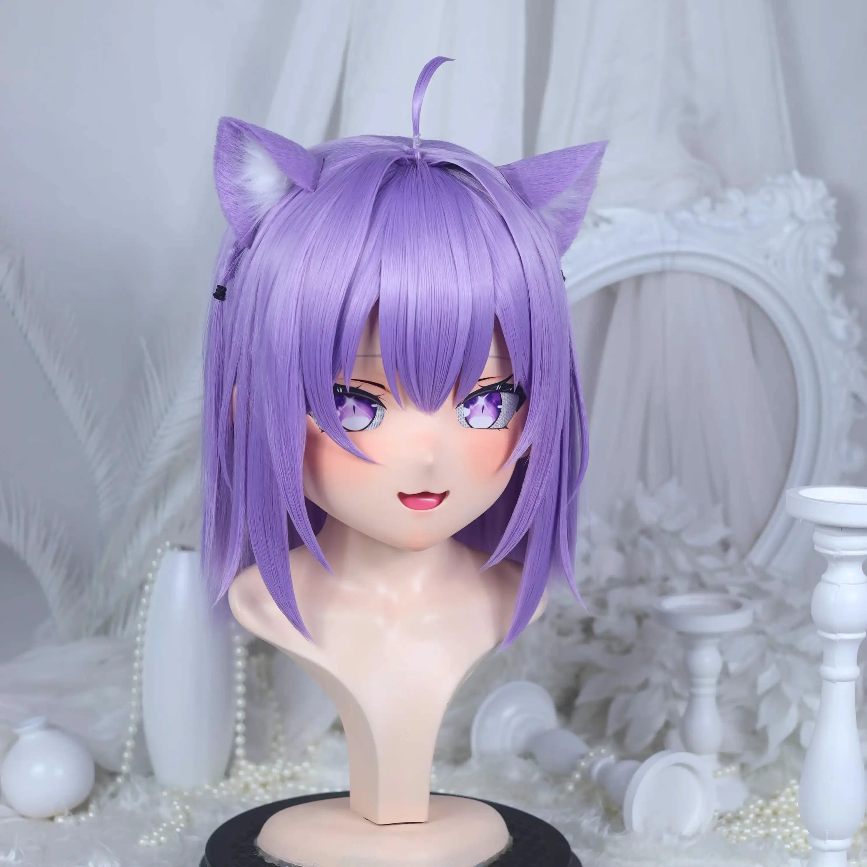 Kigurumi cat and porridge NFD full head with lock cosplay head shell props costume anime game