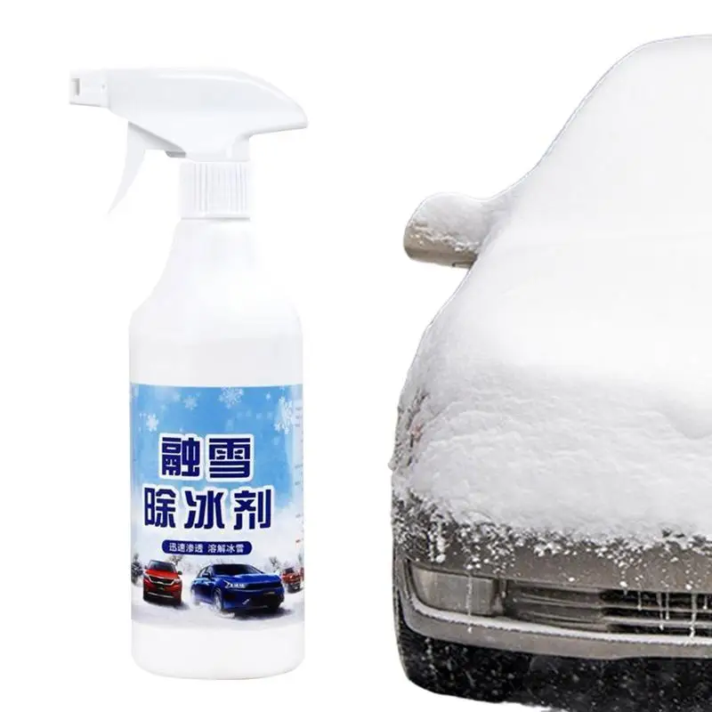 For Refer To Description Deicer Spray For Car Windshield 500ml Winter Accessories For Car Winter Car Accessories Harmless