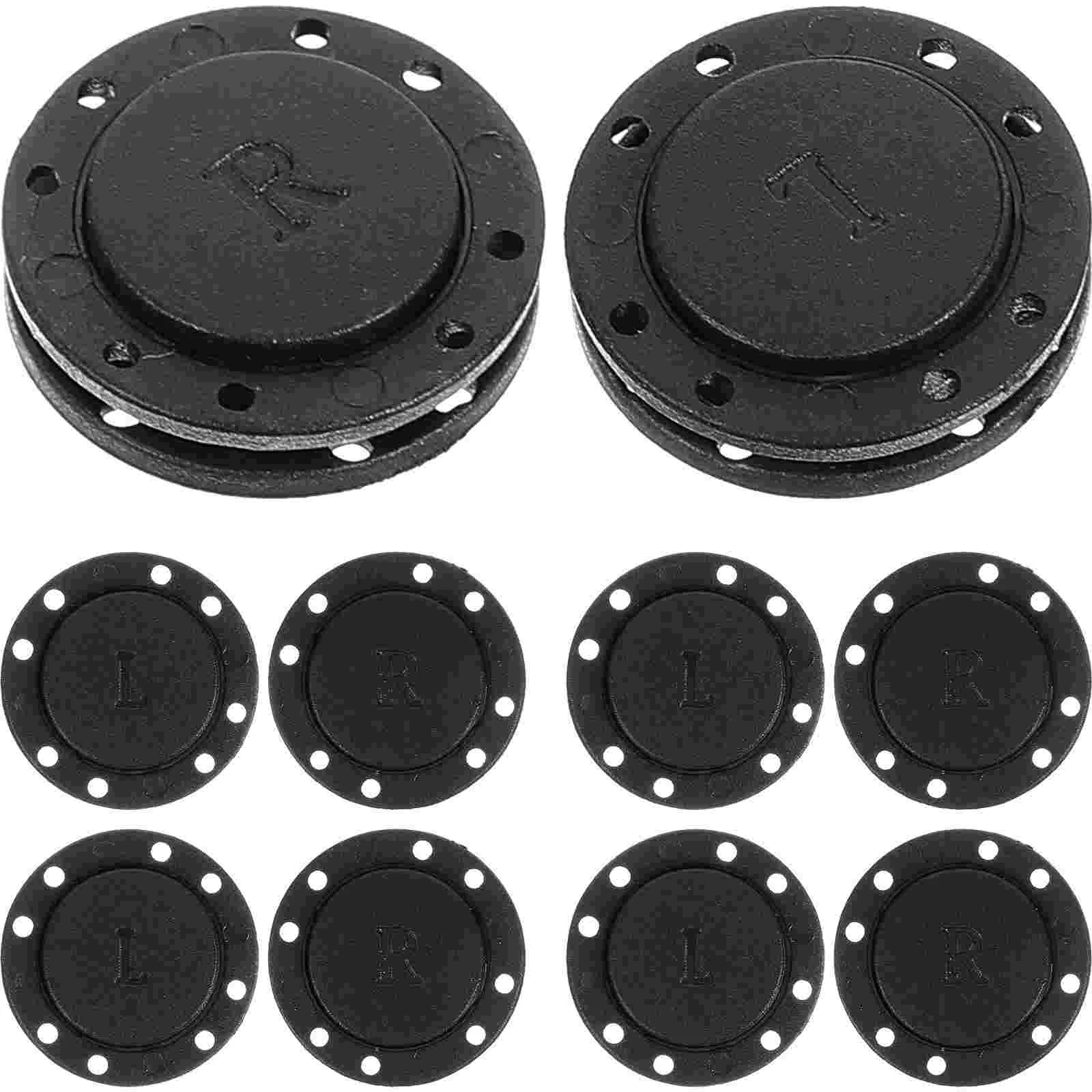 

6 Pairs Magnetic Buttons Coat Snaps Buttons Invisible Snaps Fasteners Press Studs DIY Sewing Accessories (Black, Diameter 22cm)