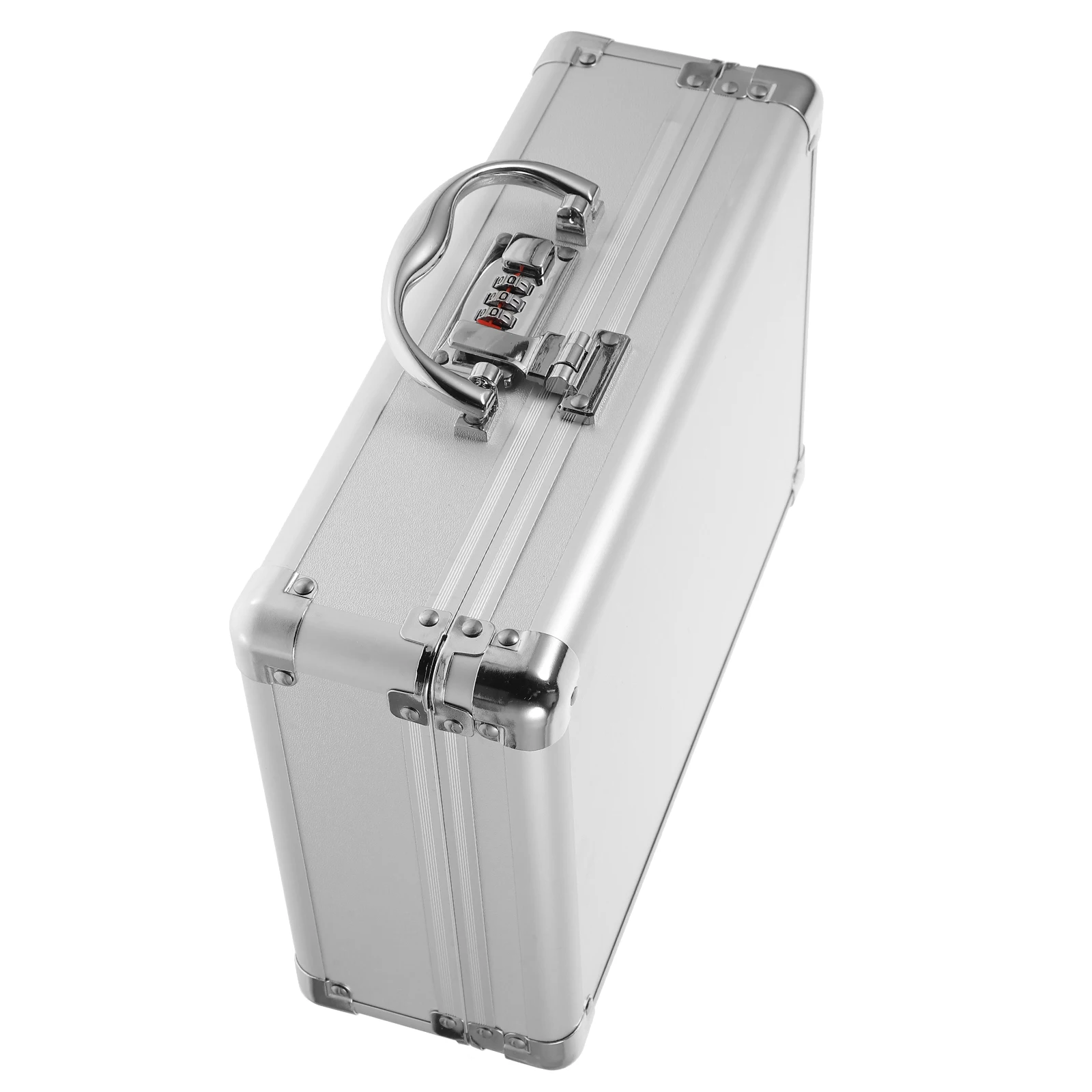 

Sturdy Aluminum Toolbox Case Password Lock Portable Hard Suitcase Travel Small Tool Storage Container ganizer Box metal
