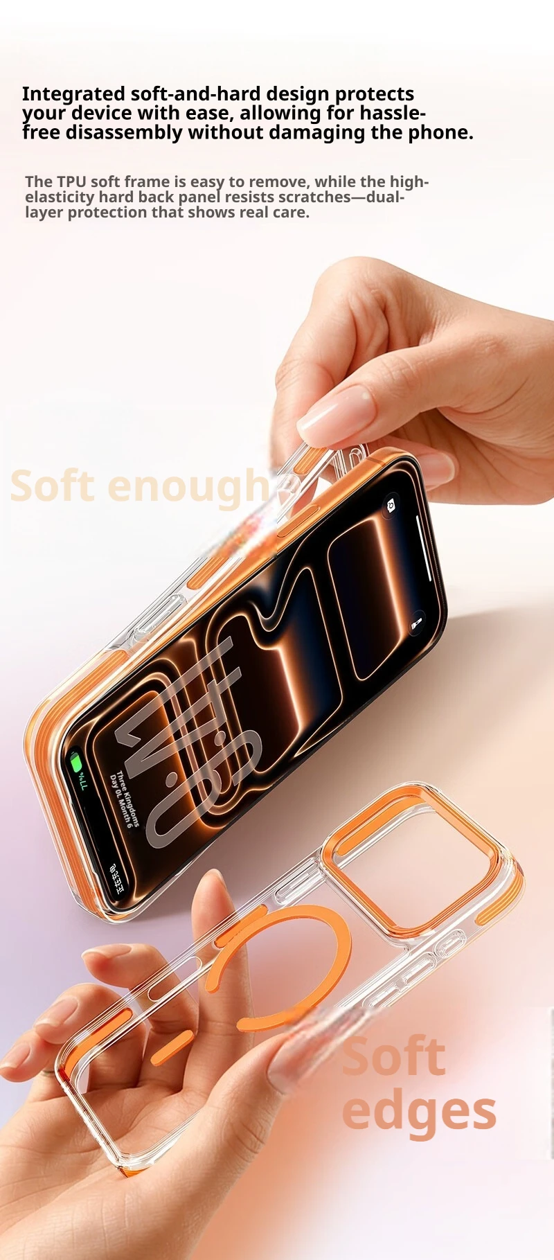 SAMZHE Magnetische Hülle für iPhone 17 Pro Max, ultradünn, sturzsichere Linsenschutz-Handyhülle für MagSafe, Premium-Design MagSafe Hüllen – Detail 10