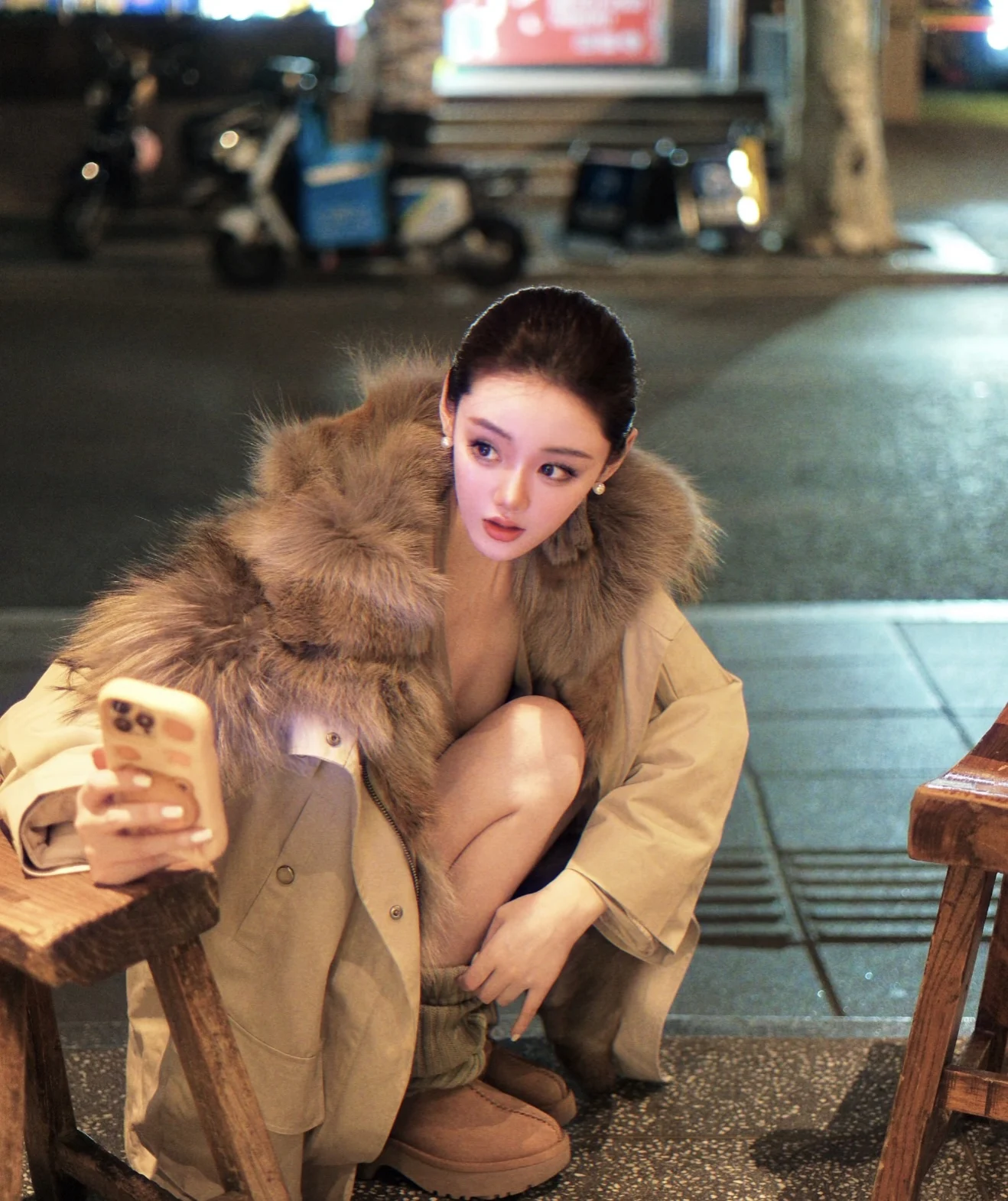 

Korean Sle Winter ort Parka Jaet Collar up Slim Fit Faionable Versatile Cotton Coat Sweet Sle Long Sve Zipper